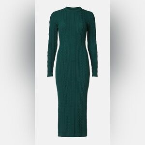 Ronny Kobo Collection Elegant Cut Out Back Midi Sweater Dress